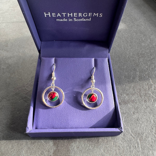 Heathergems Drop Circle Earrings HE93  3