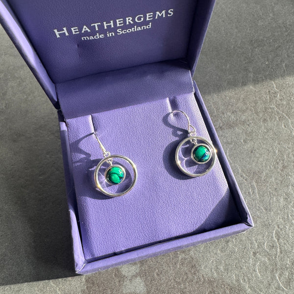 Heathergems Drop Circle Earrings HE93 