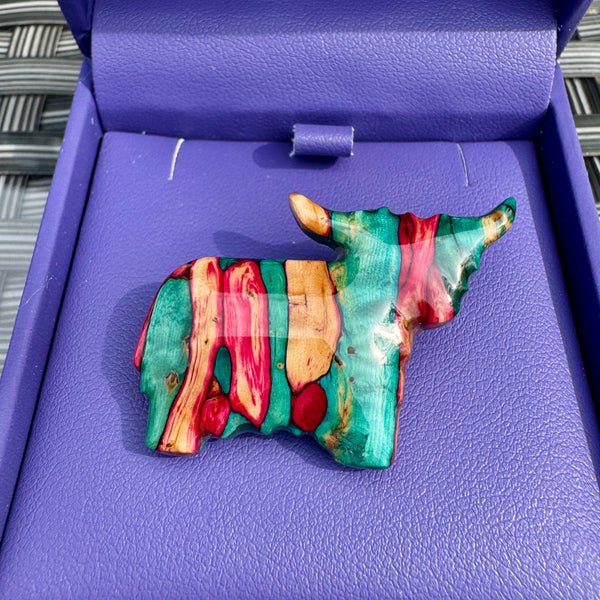 Heathergems Highland Cow Brooch HB22 Multi