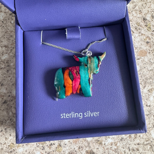 Heathergems Highland Cow Necklace Pendant