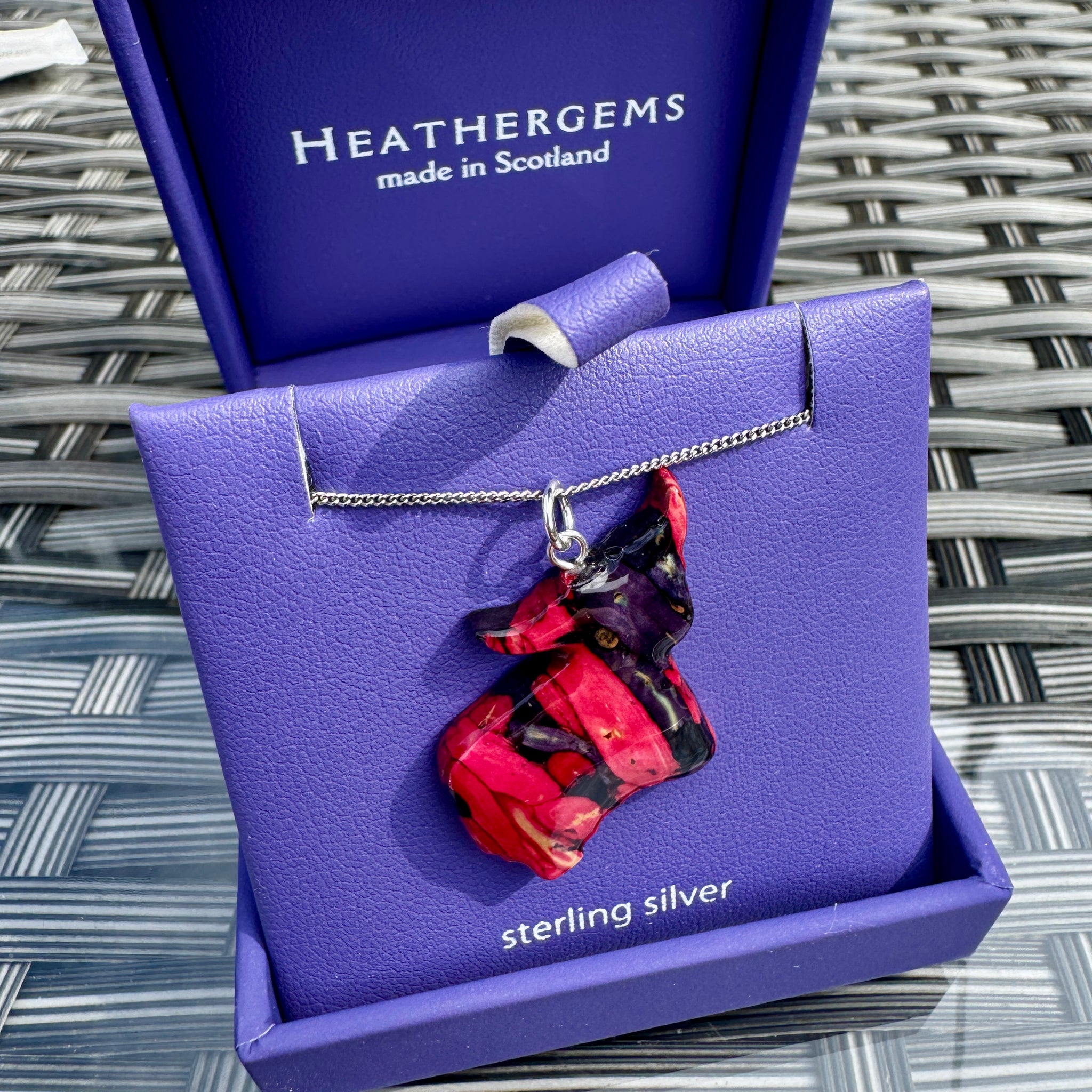 Heathergems Highland Cow Necklace RED