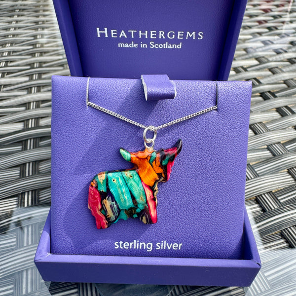 Heathergems Highland Cow Necklace