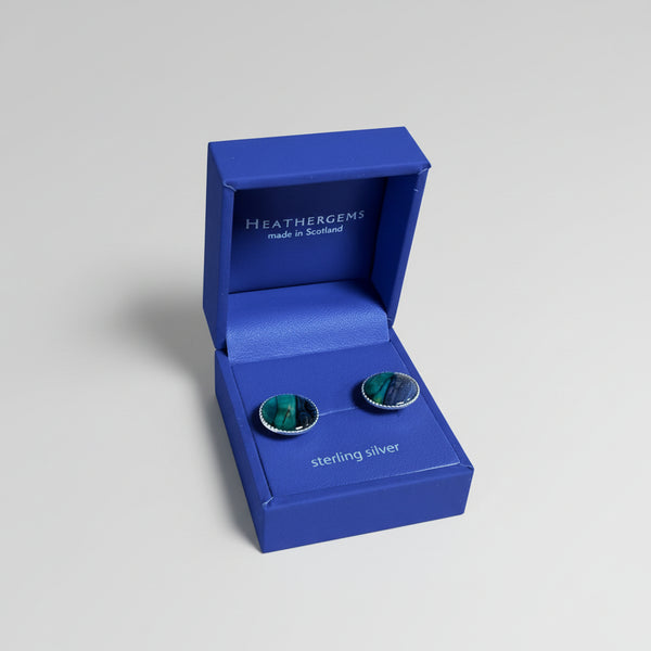 Heathergems Milled  Silver Stud Earrings SE12