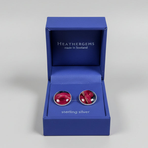 Heathergems Milled  Silver Stud Earrings SE12
