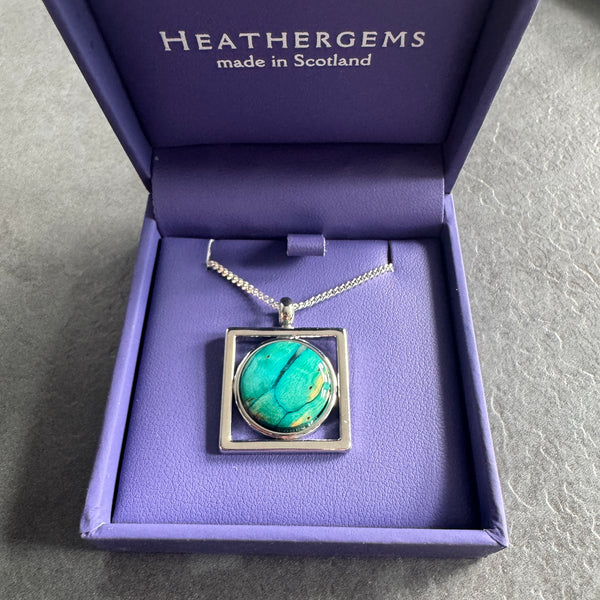 Heathergems Open Square Pendant Necklace 