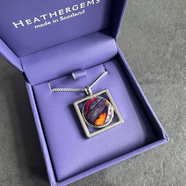 Heathergems Open Square Pendant Necklace