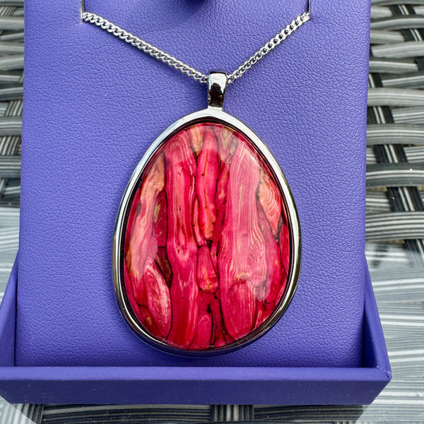 Heathergems  Organic Pendant HP18 red