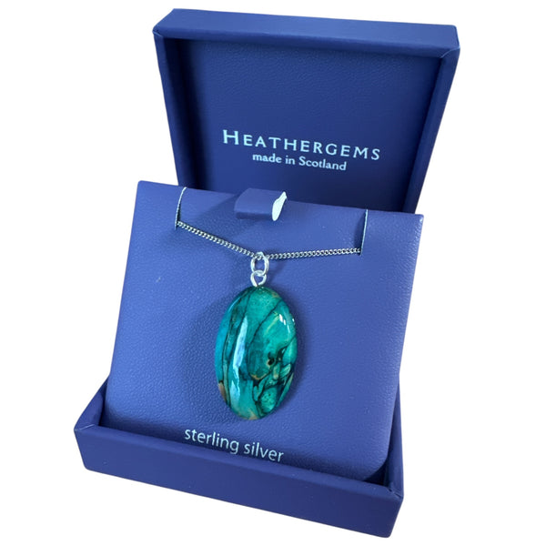 Heathergems Oval Heather Pendant Necklace GRE