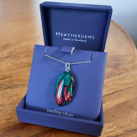 Heathergems Oval Heather Pendant Necklace REGRE