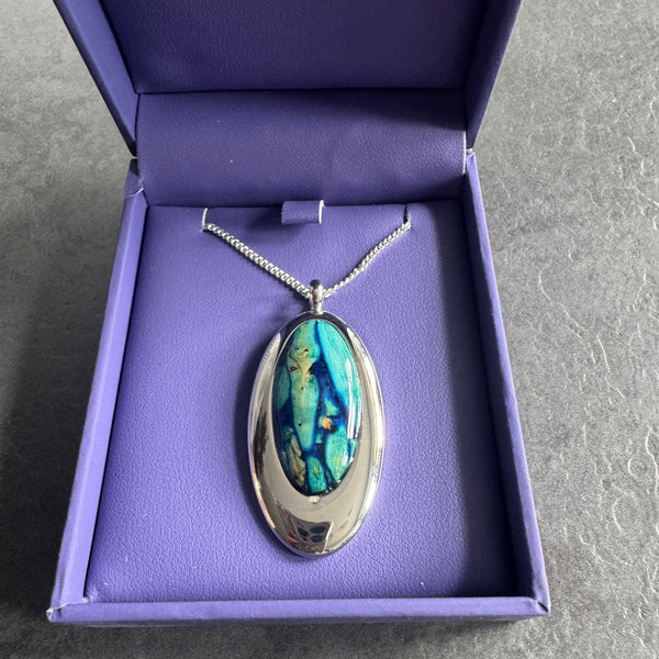 Heathergems Oval Pendant Green