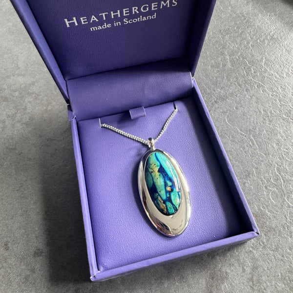 Heathergems Oval Pendant Green