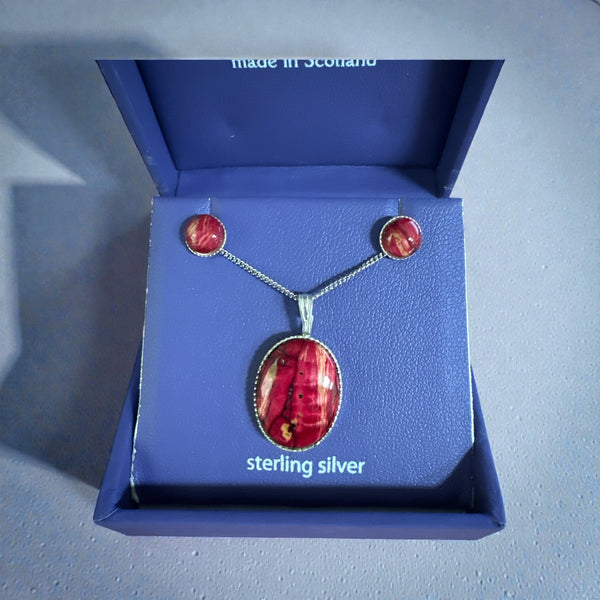 Heathergems Oval Pendant and Earring 