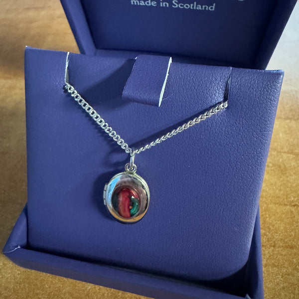 Heathergems Plated Locket  Red green
