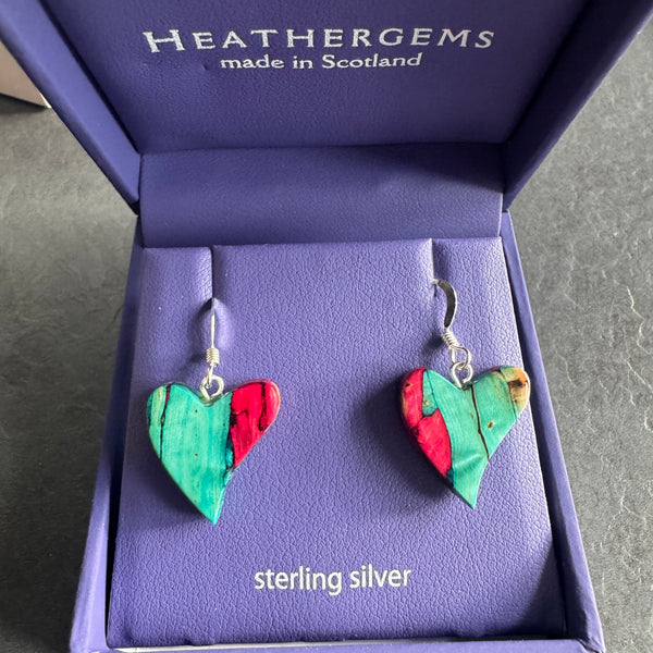 Heathergems Quirky Heart Earings SE64 1