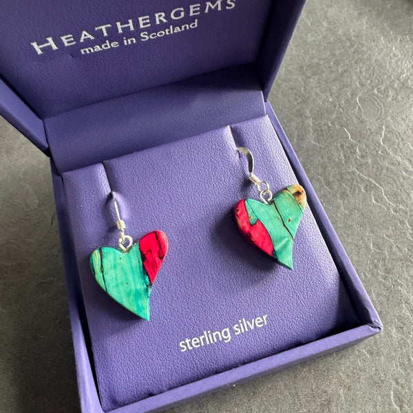 Heathergems Quirky Heart Earings SE64