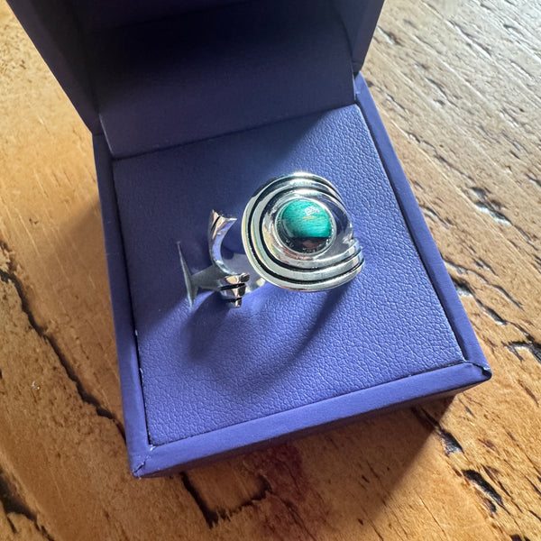 Heathergems Rannoch Swirl Ring Green 
