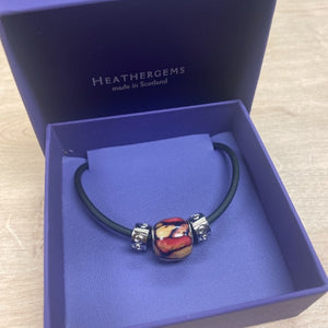 Heathergems Round Heather Bead Bracelet HBR6 Red