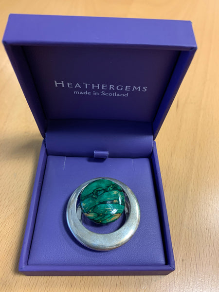 Heathergems Round Scarf Ring Green