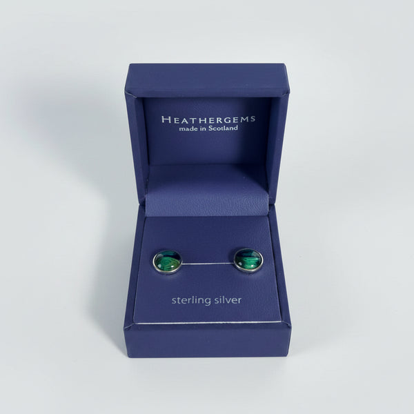 Heathergems Round Stud Silver Earrings SE9