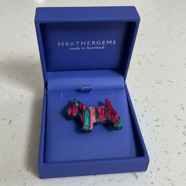 Heathergems Scottie Dog Brooch
