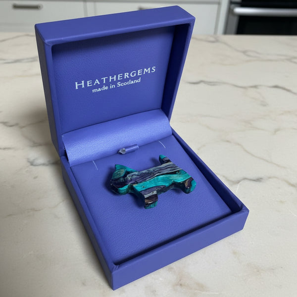 Heathergems Scottie Dog Brooch