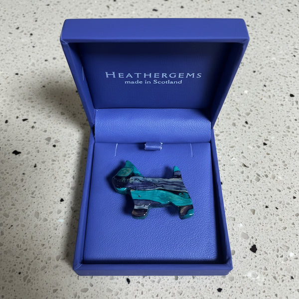 Heathergems Scottie Dog Brooch