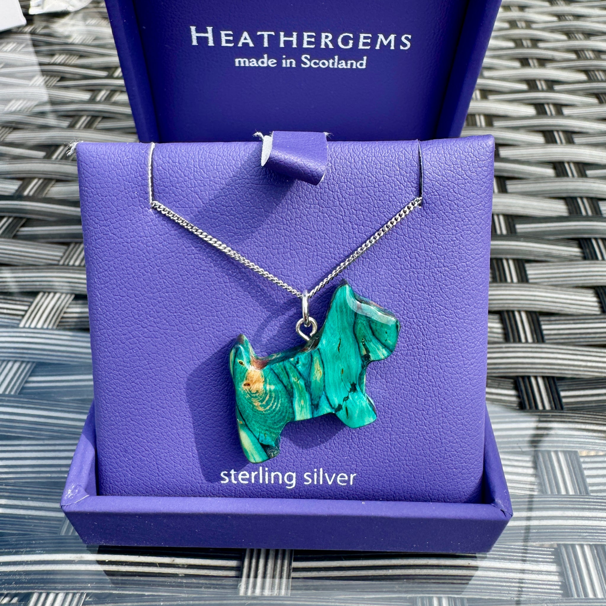 Heathergems Scottie Dog Silver Pendant Necklace SP202
