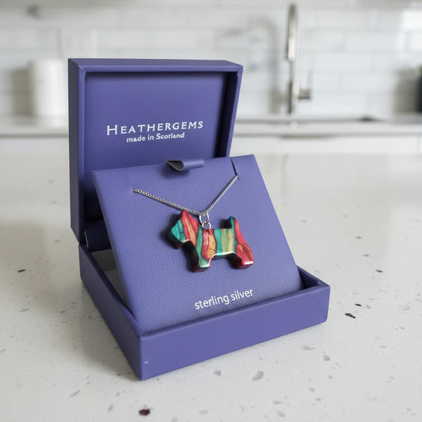 Heathergems Scottiie Dog necklace