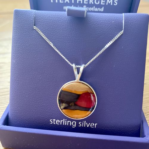 Heathergems Silver Circle Pendant Necklace SP432