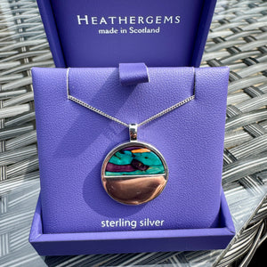 Heathergems Skye Circle Heather Pendant Necklace SP435