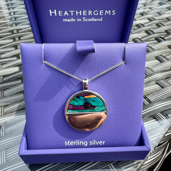 Heathergems Skye Circle Heather Pendant Necklace SP435