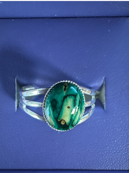 Heathergems Small Oval Ring GRN
