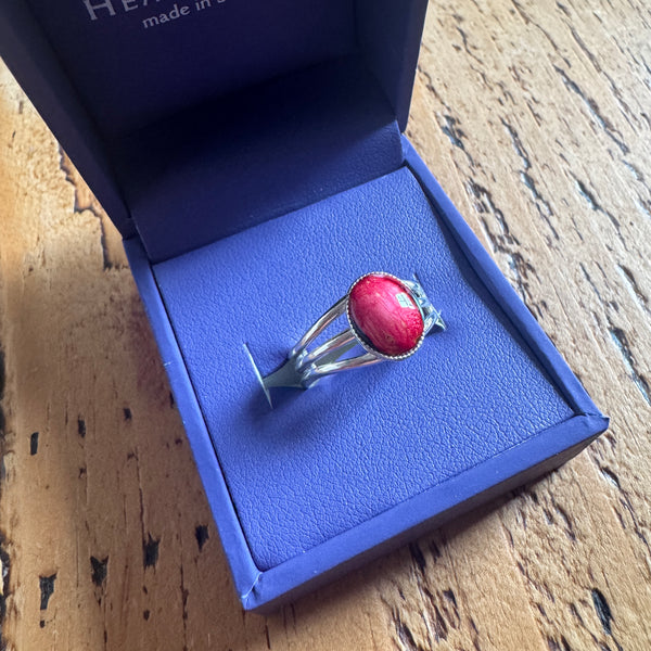 Heathergems Small Oval Ring HR3 Red