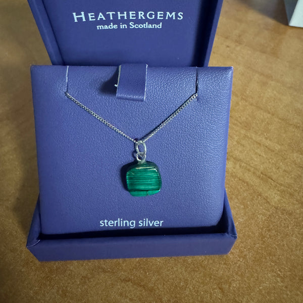 Heathergems Small Square Pendant Necklace 