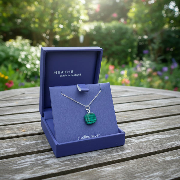 Heathergems Small Square Pendant Necklace 