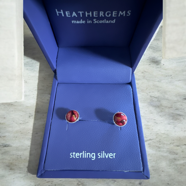 Heathergems Small Stud Silver Earrings