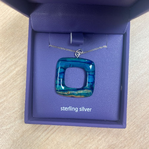 Heathergems Square Pendant Necklace 