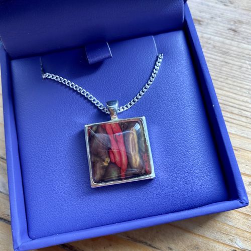 Heathergems Square Pendant Necklace Multi