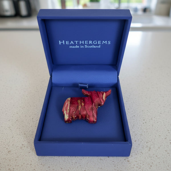 Heathergems Thistle Brooch CHB1 RED