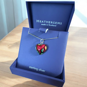 Heathergems Wee Heart Heather Pendant GREEN