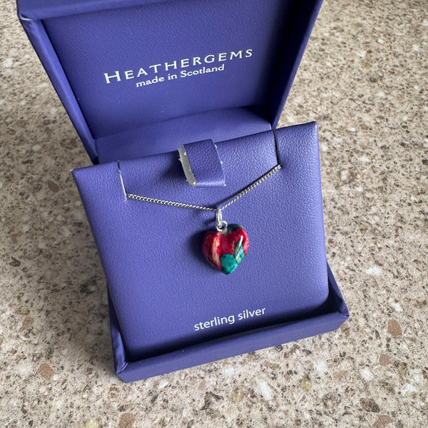 Heathergems Wee Heart Heather Pendant Necklace