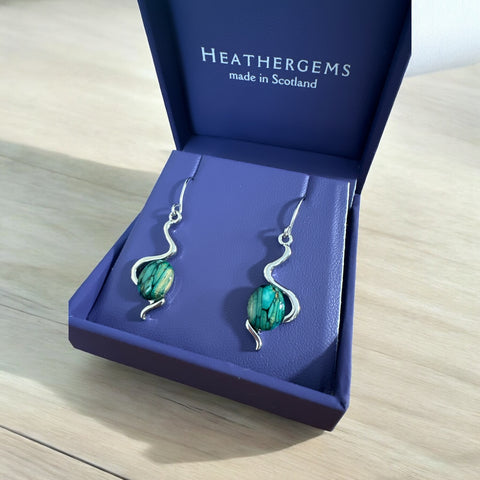 Heathergems Wiggle Earings Green