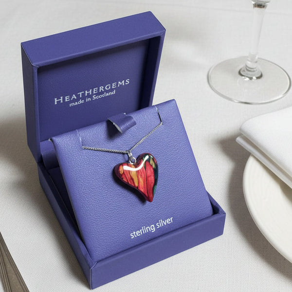 Heathergems heart shaped pendant necklace