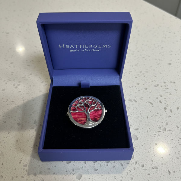 Heathergems tree of Life Brooch