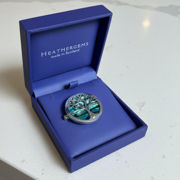 Heathergems tree of Life Brooch