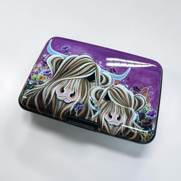 Highland Cow Fields of Love  RFID Card Holder