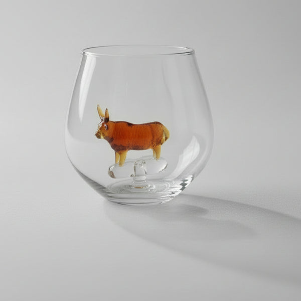 Highland Cow Glass