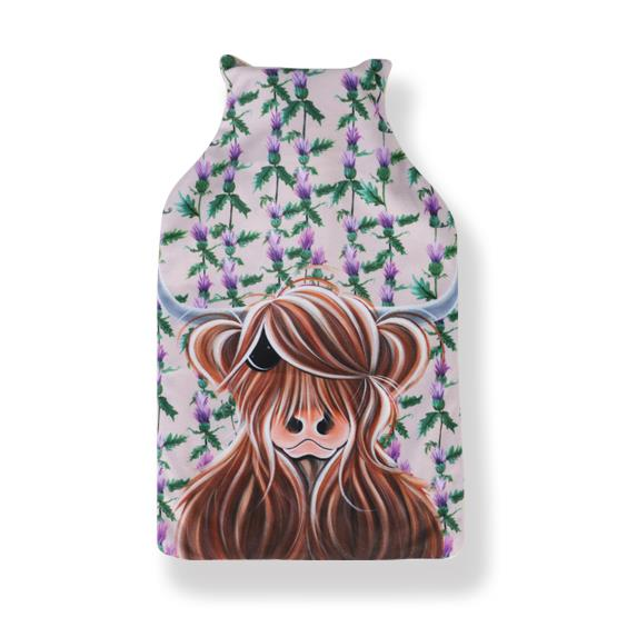 Highland Cow Hot Water Bottle Miss Thistle