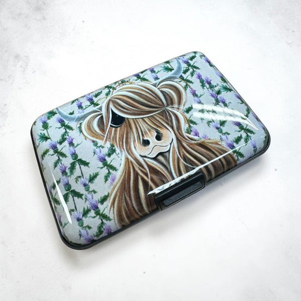 Highland Cow Miss Thistle RFID Card Holder