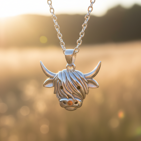 Highland Cow Necklace pendant